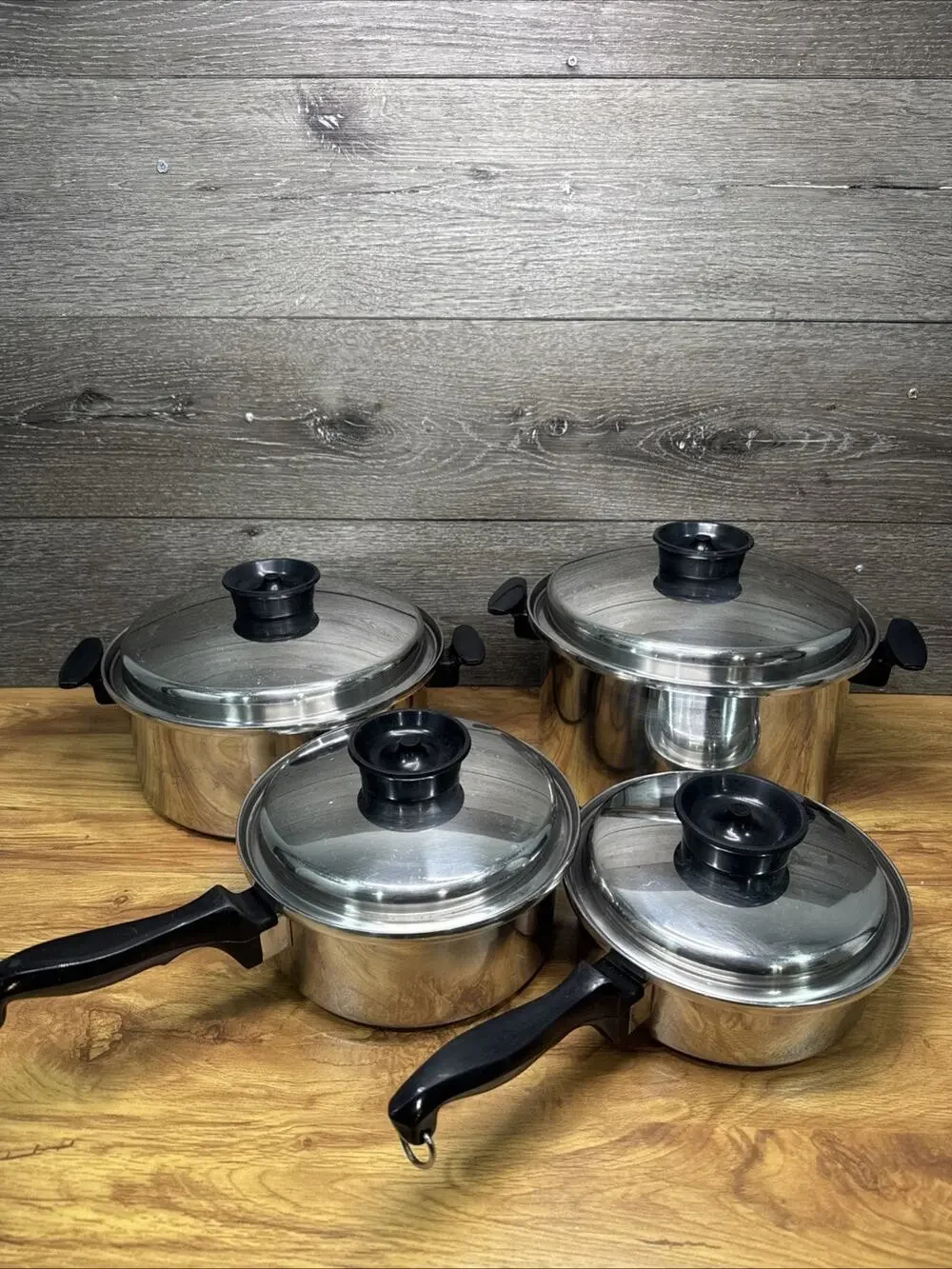 Townecraft Chefs Ware Cookware 8 Piece Set Multi Ply Core T304 Stainless Steel